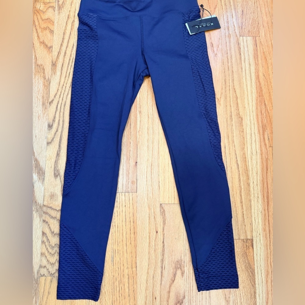 Koral Women’s Blue Mesh Panel Harlow High Rise Energy Legging Size M NWT